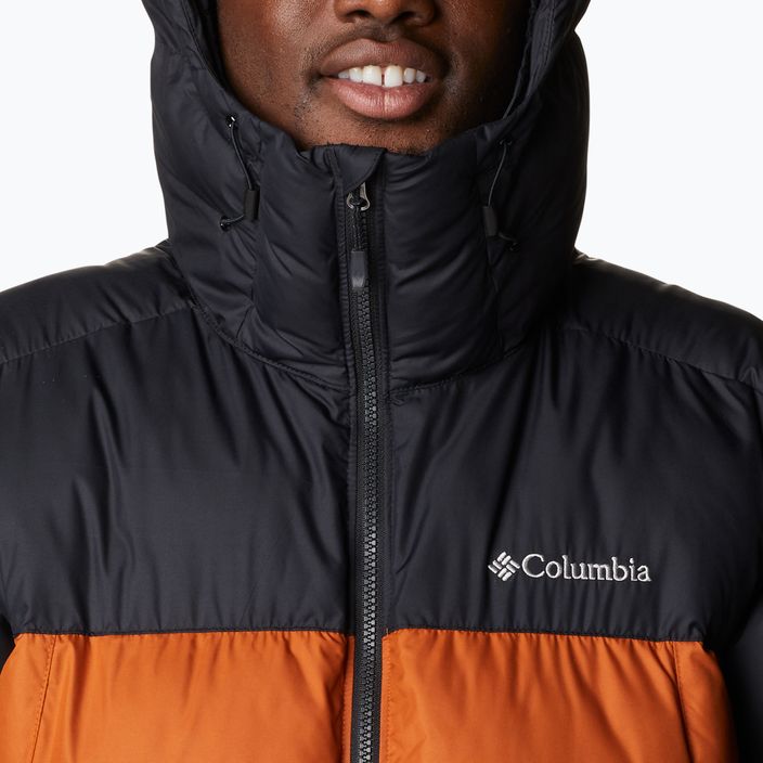 Columbia Pike Lake Pánska páperová bunda s kapucňou čierno-oranžová 1738032 5