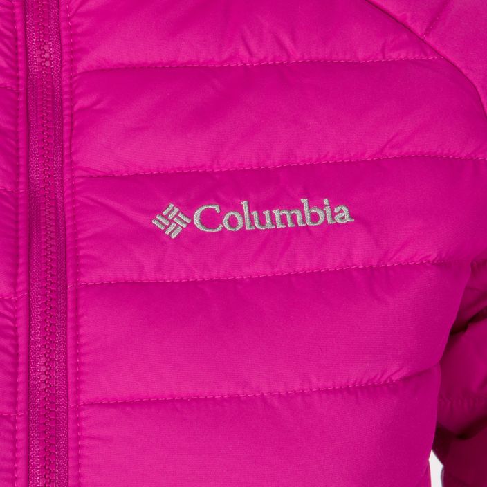 Detská páperová bunda s kapucňou Columbia Powder Lite Pink 1802931 3