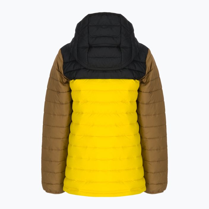 Detská páperová bunda Columbia Powder Lite s kapucňou Black and Yellow 1802901 2