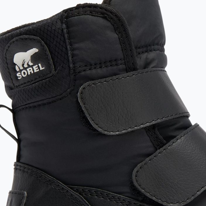 Detské snehové topánky Sorel Whitney II Strap WP black/sea salt 13