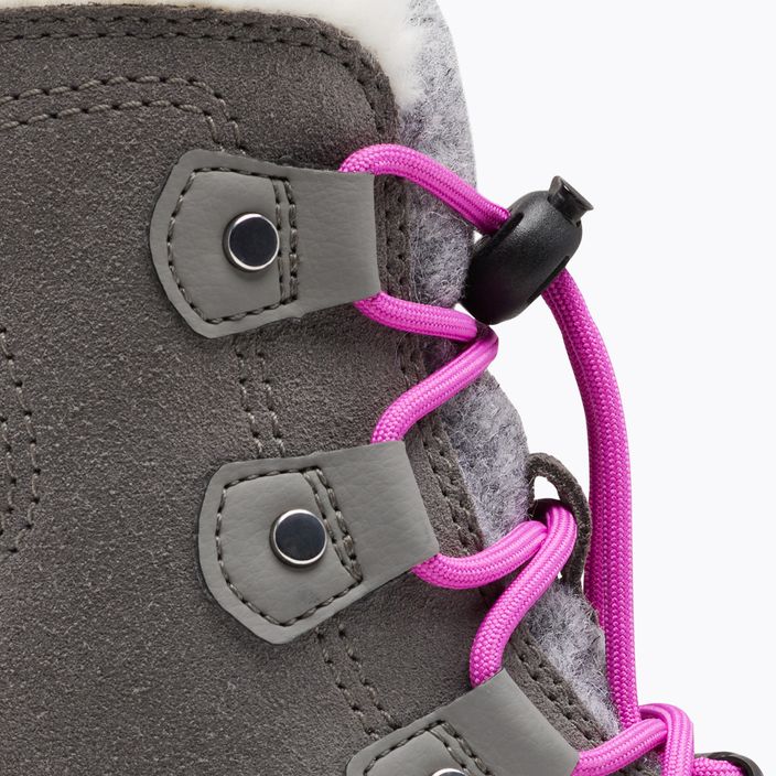 Sorel Sorel Explorer Lace quarry/bright lavender juniorské snehové topánky 13
