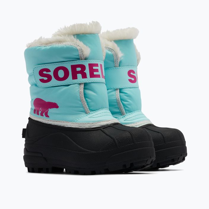 Detské snehové topánky Sorel Snow Commander ocean surf/cactus pink 7