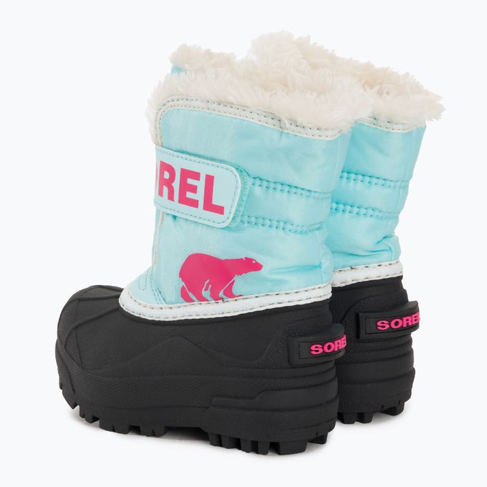 Detské snehové topánky Sorel Snow Commander ocean surf/cactus pink 3