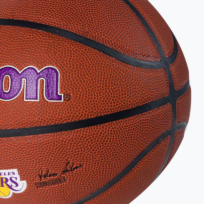 Wilson NBA Team Alliance Los Angeles Lakers hnedá basketbalová lopta WTB3100XBLAL veľkosť 7 3