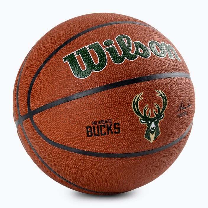 Wilson NBA Team Alliance Milwaukee Bucks hnedá basketbalová lopta WTB3100XBMIL veľkosť 7 2