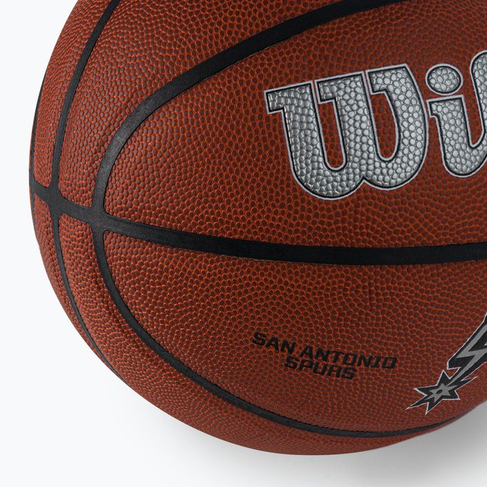 Wilson NBA Team Alliance San Antonio Spurs hnedá basketbalová lopta WTB3100XBSAN veľkosť 7 3