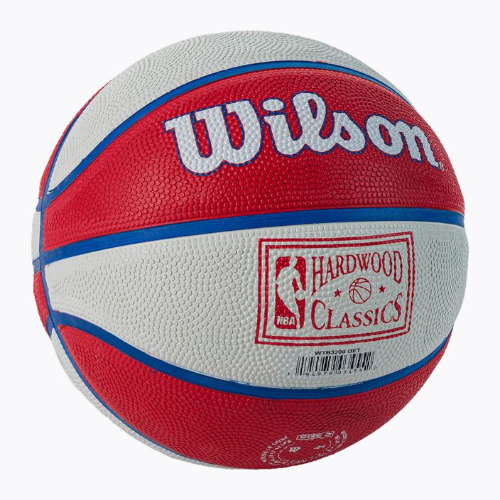 Wilson NBA Team Retro Mini Detroit Pistons basketbalová lopta červená WTB3200XBDET veľkosť 3 2