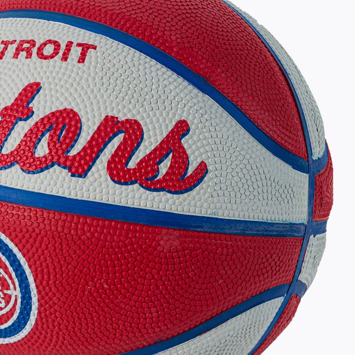 Wilson NBA Team Retro Mini Detroit Pistons basketbalová lopta červená WTB3200XBDET veľkosť 3 3