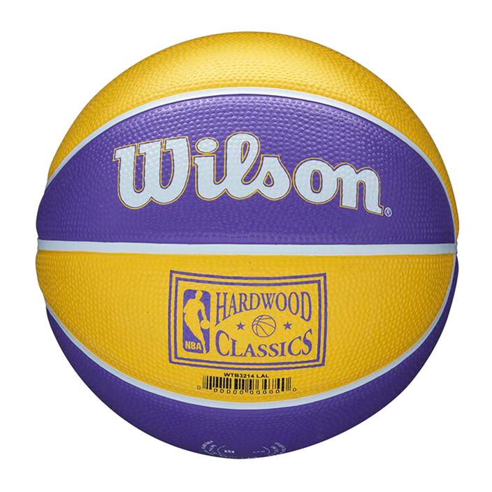 Wilson NBA Team Retro Mini Los Angeles Lakers basketbal fialový WTB3200XBLAL veľkosť 3 4