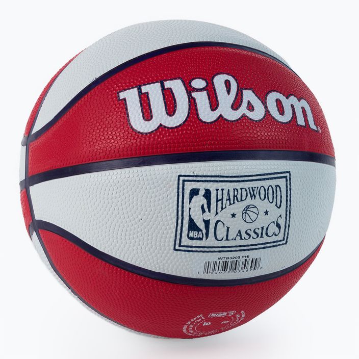 Wilson NBA Team Retro Mini Philadelphia 76ers basketbal červená WTB3200XBPHI veľkosť 3 2
