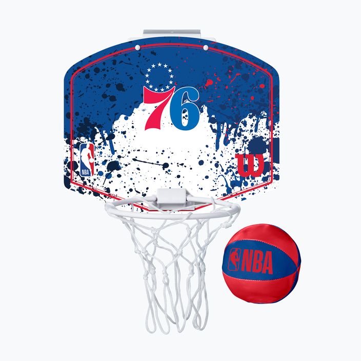 Basketbalová súprava Wilson NBA Team Mini Hoop Philapdelphia 76ers