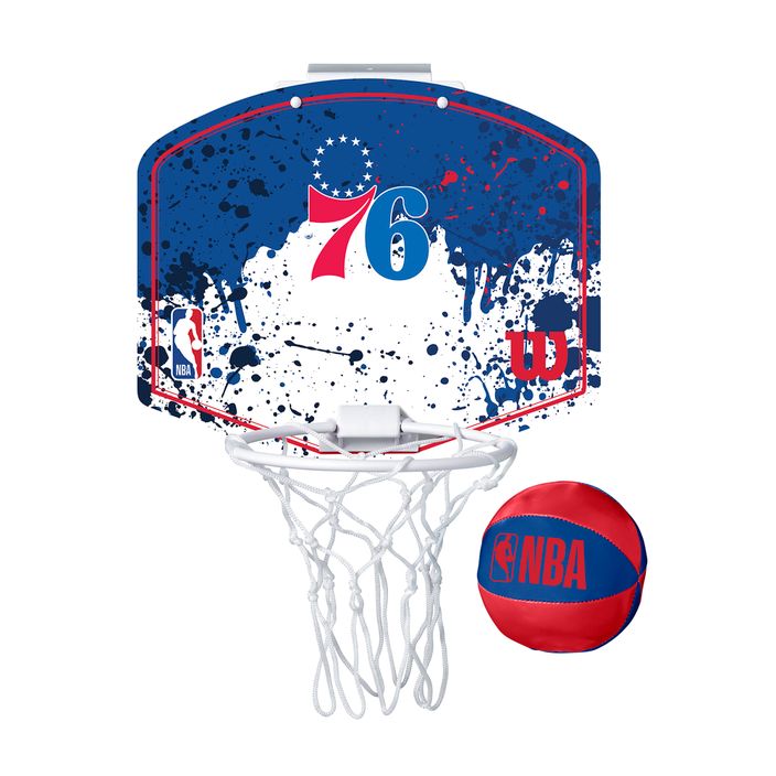 Basketbalová súprava Wilson NBA Team Mini Hoop Philapdelphia 76ers 2