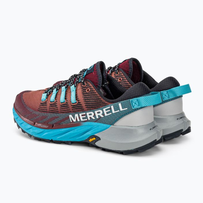 Merrell Agility Peak 4 dámska bežecká obuv burgundy-blue J067546 3