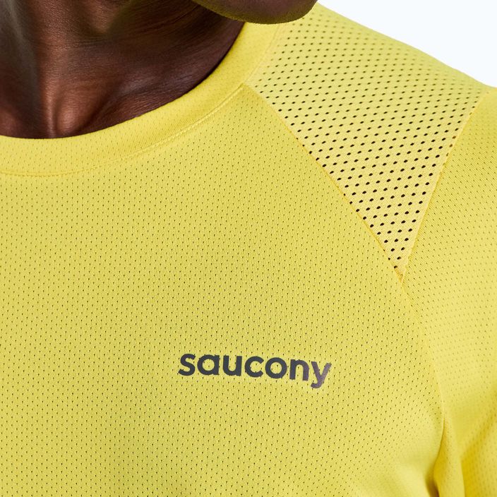 Pánske bežecké tričko Saucony Elevate yellow SAM800331-SL 3