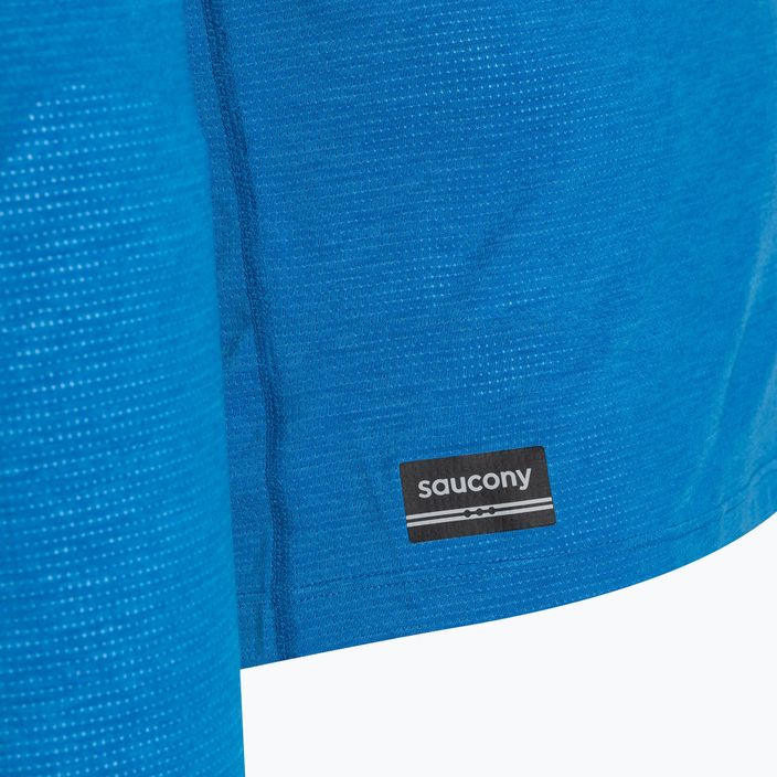 Pánske bežecké tričko s dlhým rukávom Saucony Stopwatch cobalt heather 3