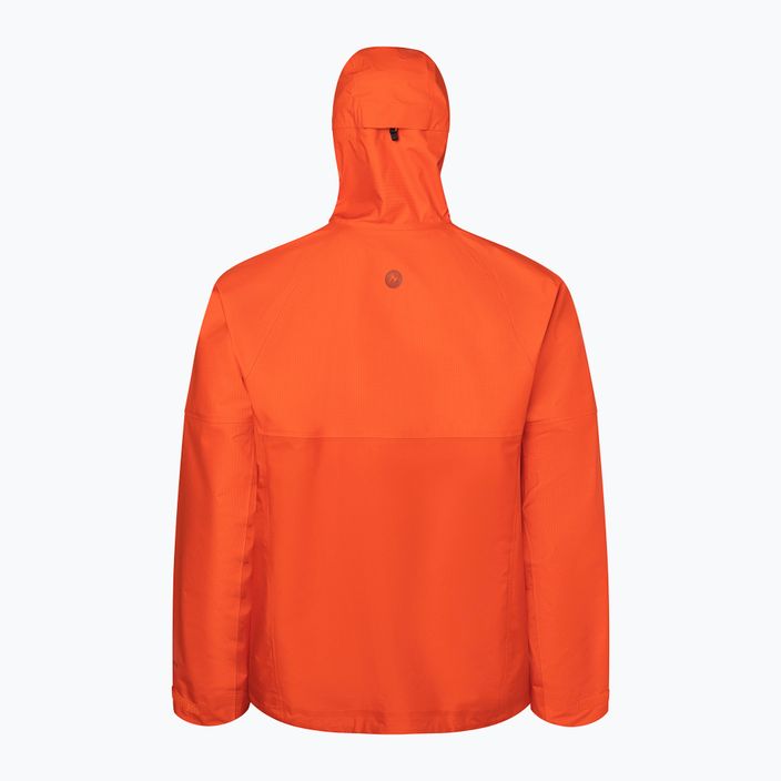 Pánska membránová bunda do dažďa Marmot Mitre Peak oranžová M126855972S 2