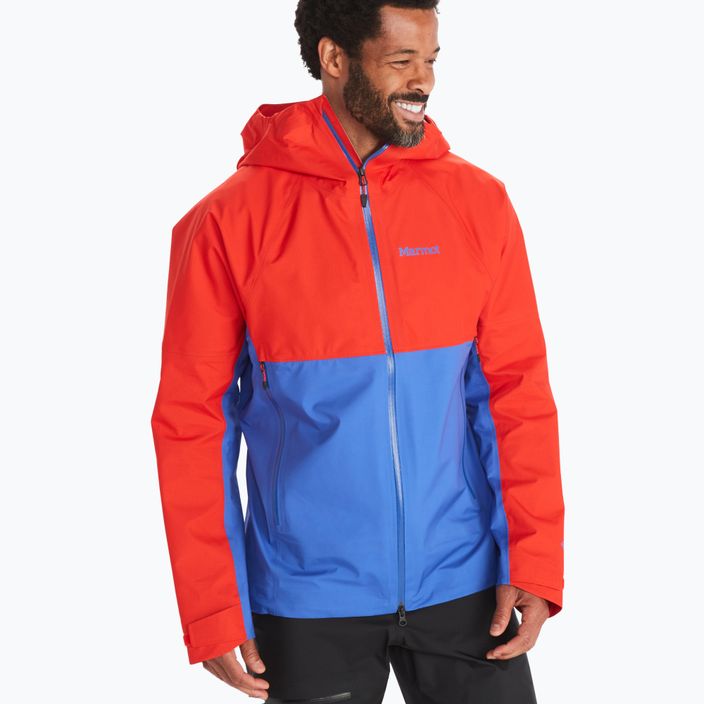 Marmot Mitre Peak GTX pánska bunda do dažďa červeno-modrá M12685-21750