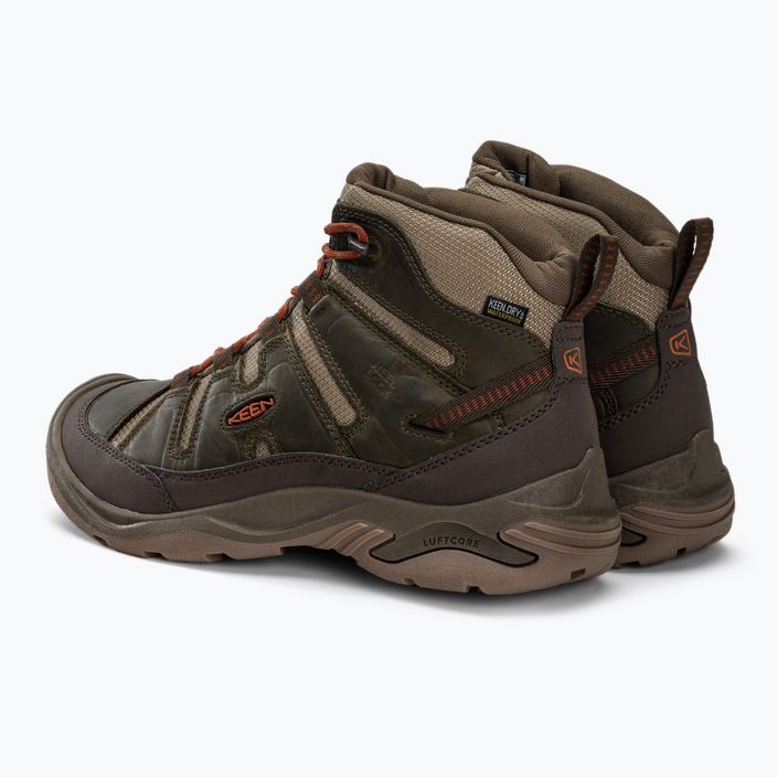 Pánske trekové topánky KEEN Circadia Mid Wp green-brown 1026766 3