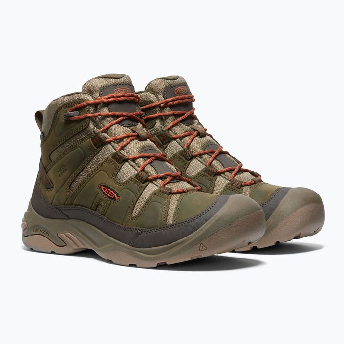 Pánske trekové topánky KEEN Circadia Mid Wp green-brown 1026766 15