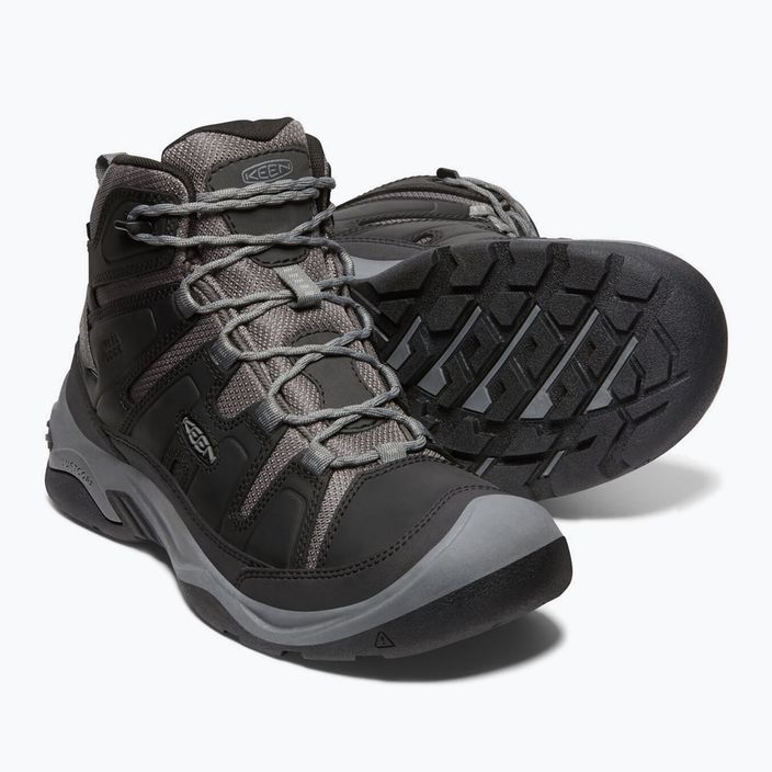 Pánske trekové topánky KEEN Circadia Mid Wp black-grey 1026768 10