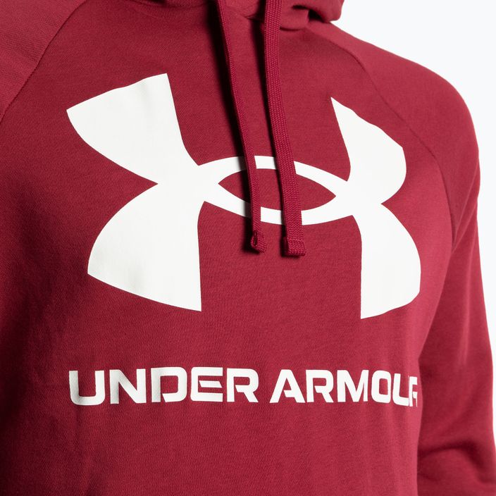 Under Armour pánska tréningová mikina Rival Fleece Big Logo HD červená a biela 1357093-664 3