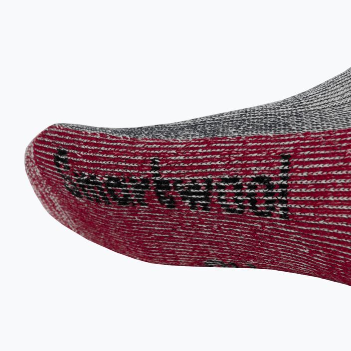 Smartwool Classic Mountaineer Maximum Cushion Crew šedo-červené trekingové ponožky SW0133000031 5