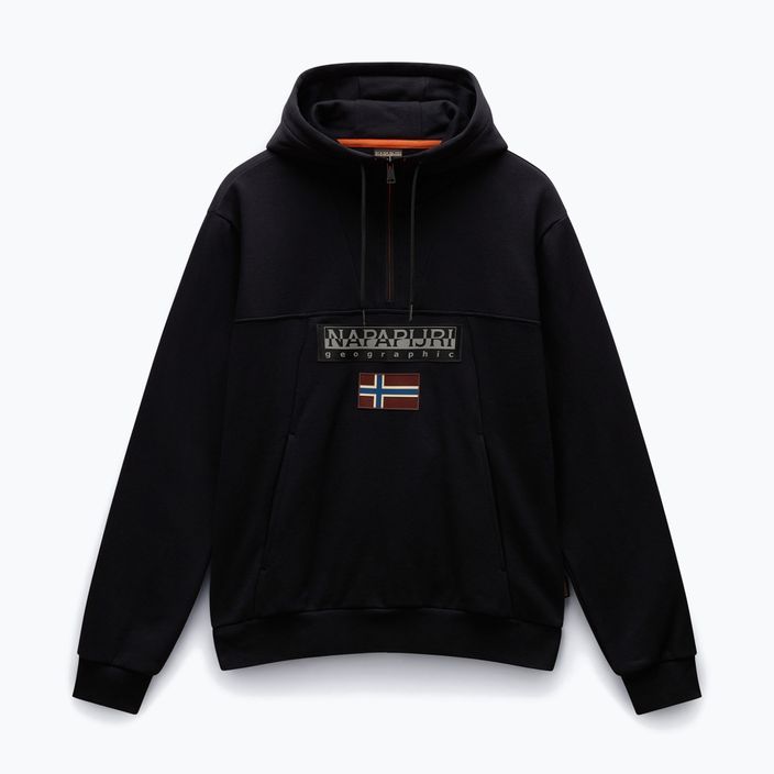 Pánska mikina Napapijri Burgee Half Zip Hooded 2.0 čierna 041 5