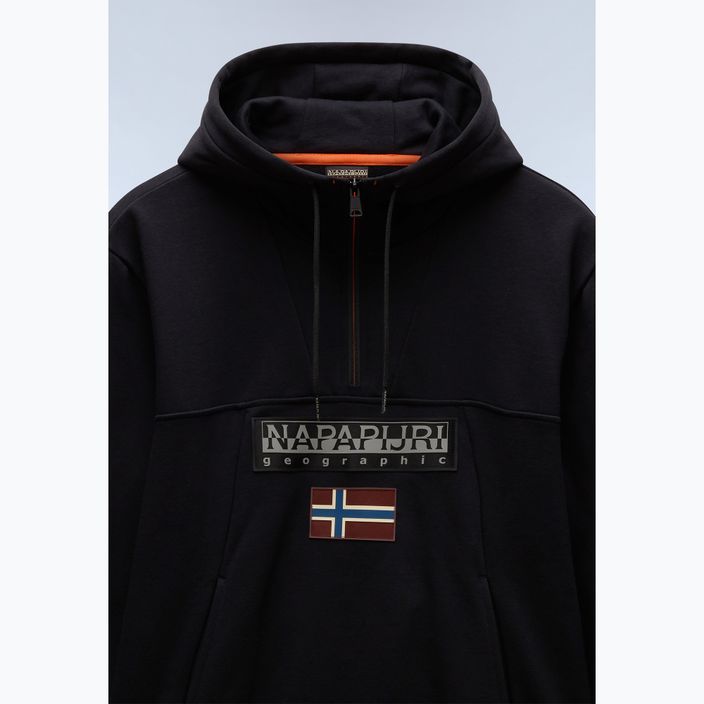 Pánska mikina Napapijri Burgee Half Zip Hooded 2.0 čierna 041 7