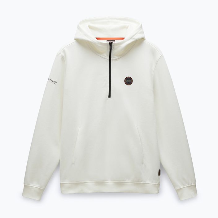 Pánska mikina Napapijri B-Badge Half Zip Hooded white heron 5