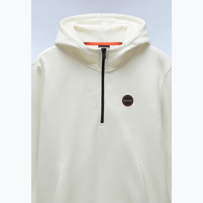 Pánska mikina Napapijri B-Badge Half Zip Hooded white heron 7