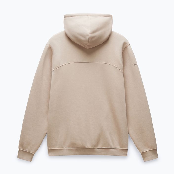 Pánska mikina Napapijri B-Badge Half Zip Hooded beige rocky 6