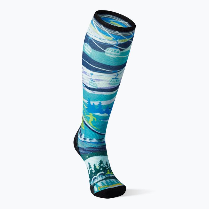 Dámske lyžiarske ponožky Smartwool Performance Ski Zero Cushion Skication Print OTC blue SW001629E181 4