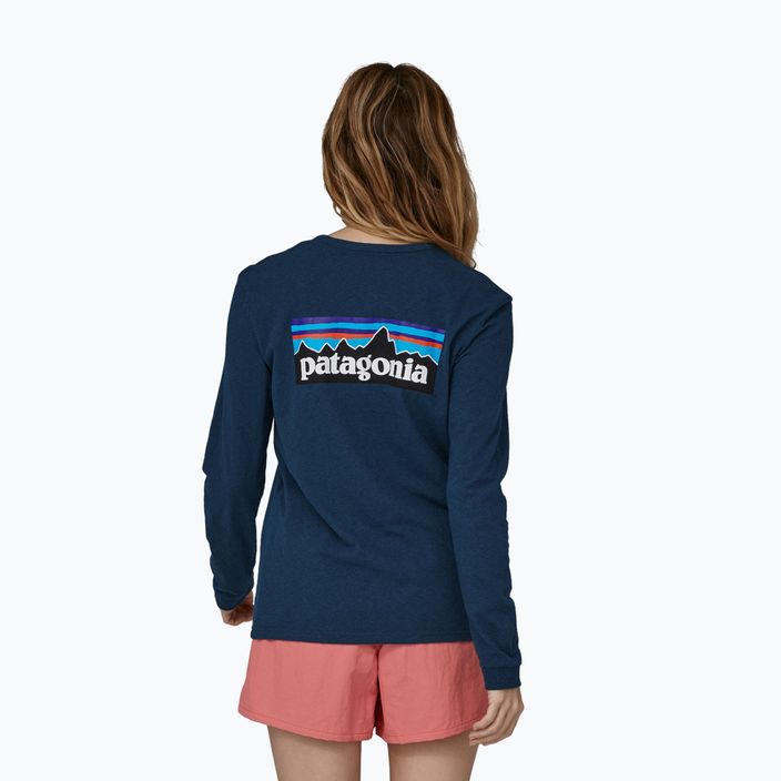 Dámske trekingové tričko Patagonia P-6 Logo Responsibili-Tee LS tidepool blue 2