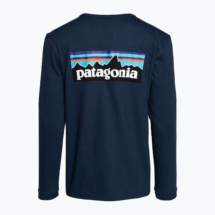 Dámske trekingové tričko Patagonia P-6 Logo Responsibili-Tee LS tidepool blue 4