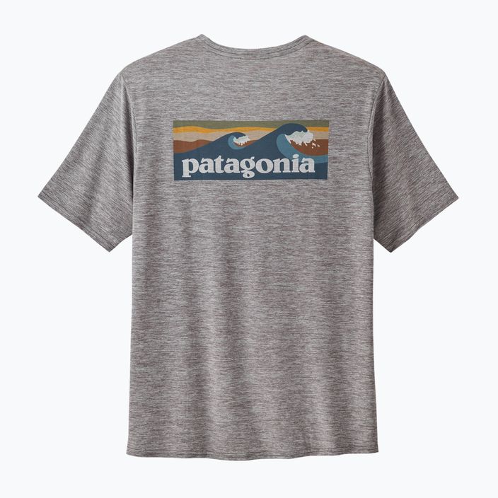 Pánske tričko Patagonia Cap Cool Daily Graphic Waters boardshort logo abalone blue/grey 4