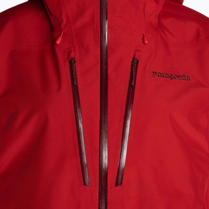 Dámska turistická bunda do dažďa Patagonia Triolet červená 3