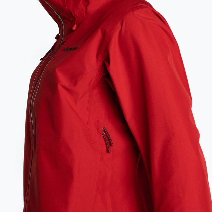 Dámska turistická bunda do dažďa Patagonia Triolet červená 4