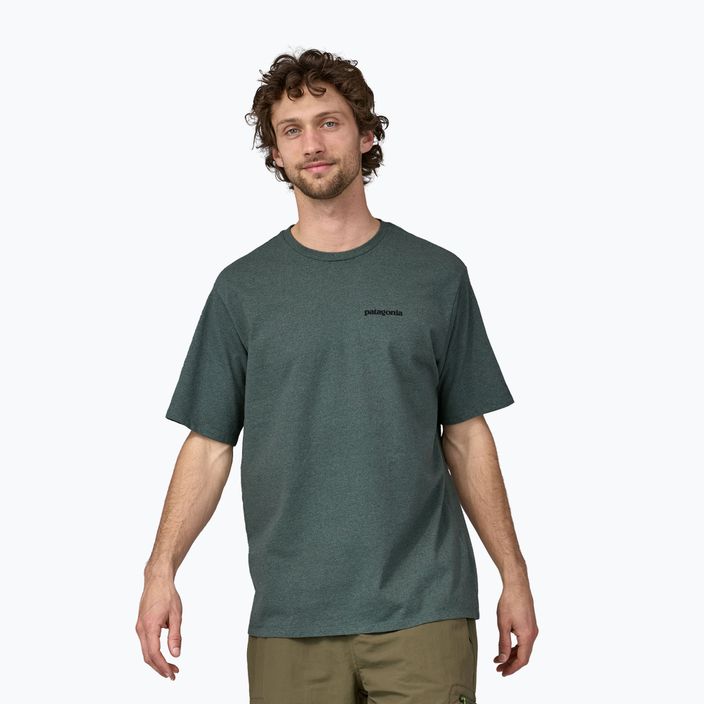 Pánske trekingové tričko Patagonia P-6 Logo Responsibili-Tee nouveau green