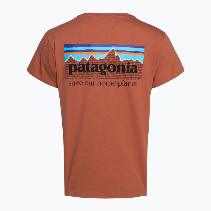 Dámske trekové tričko Patagonia P-6 Mission Organic burl red 4