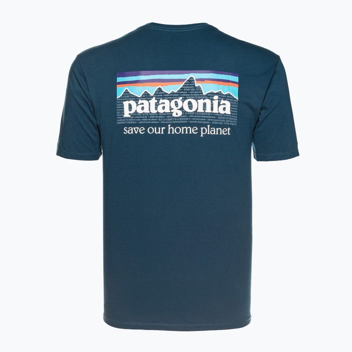Pánske trekové tričko Patagonia P-6 Mission Organic lagom blue 2