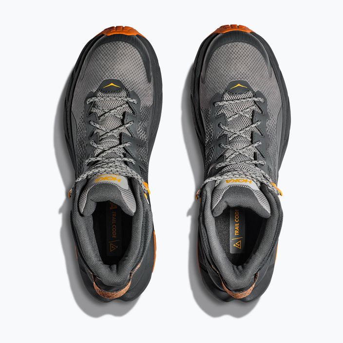 Pánske trekové topánky HOKA Trail Code GTX castlerock/persimmon orange 15