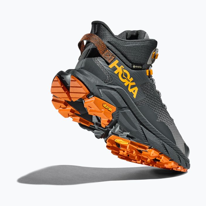 Pánske trekové topánky HOKA Trail Code GTX castlerock/persimmon orange 17
