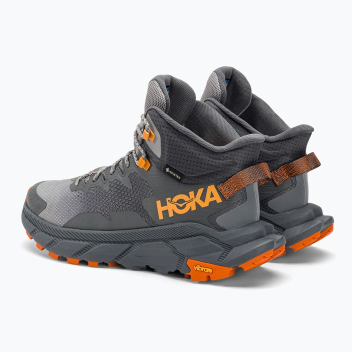 Pánske trekové topánky HOKA Trail Code GTX castlerock/persimmon orange 3