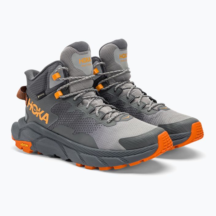 Pánske trekové topánky HOKA Trail Code GTX castlerock/persimmon orange 4