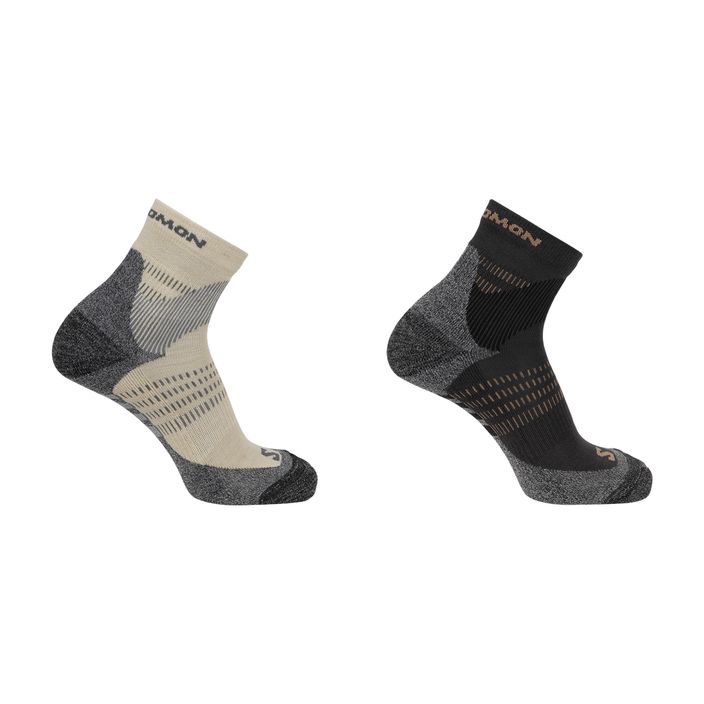 Salomon X Ultra Access Quarter trekingové ponožky 2 páry ebony/rainy day 2