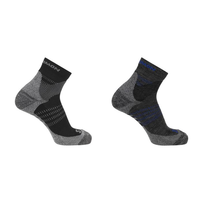 Salomon X Ultra Access Quarter trekingové ponožky 2 páry antracit/čierna 2