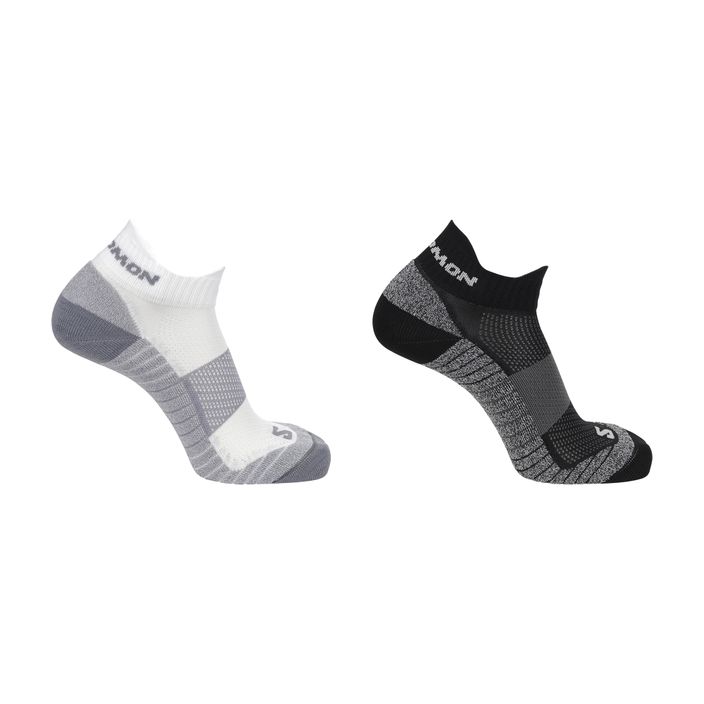 Salomon Aero Ankle bežecké ponožky 2 páry čierna/biela 2
