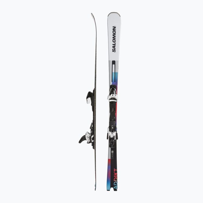 Zjazdové lyže Salomon Addikt + Z12 GW white/black/pastel neon blue 2