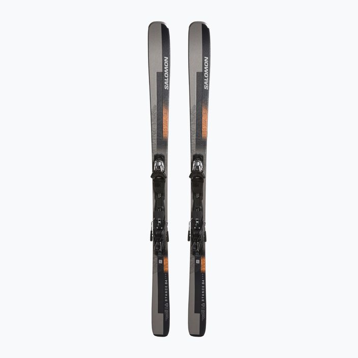 Zjazdové lyže Salomon Stance 84 + M12 GW black/neon orange/dove