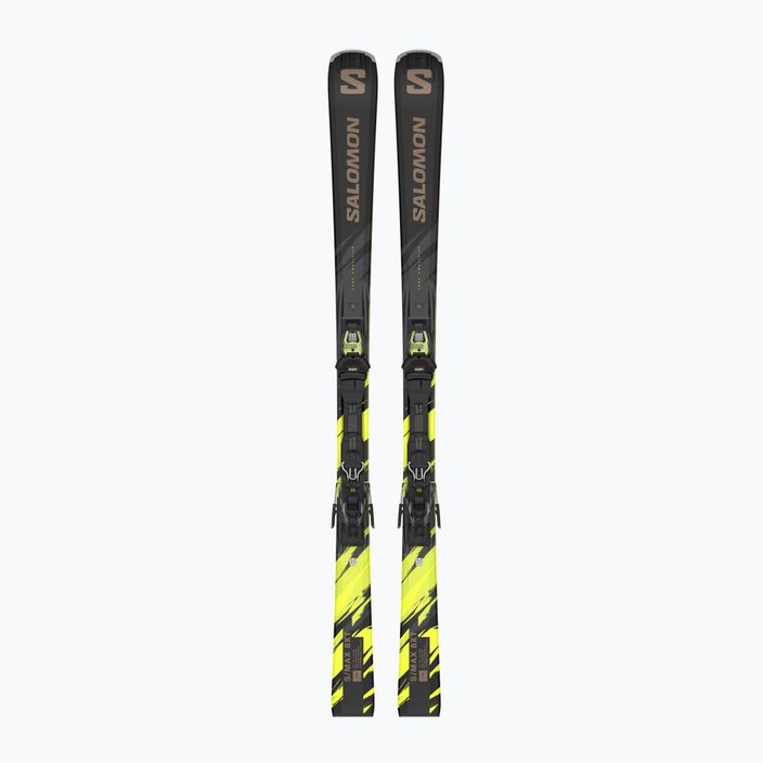Zjazdové lyže Salomon S/Max 8 XT + M11 GW black/driftwood/safety yellow 6